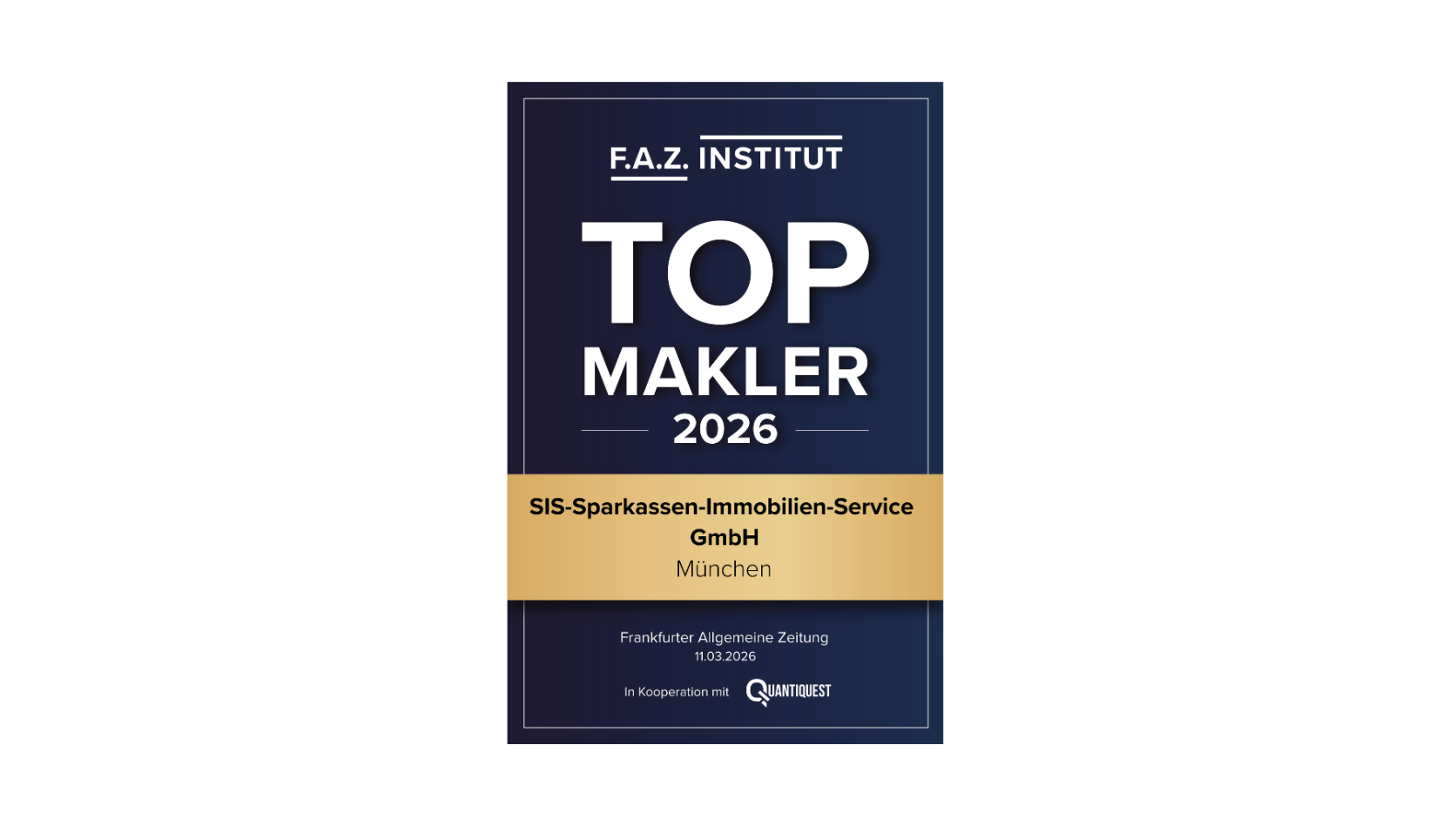 FAZ Siegel der SIS-Sparkassen-Immobilien-Service GmbH