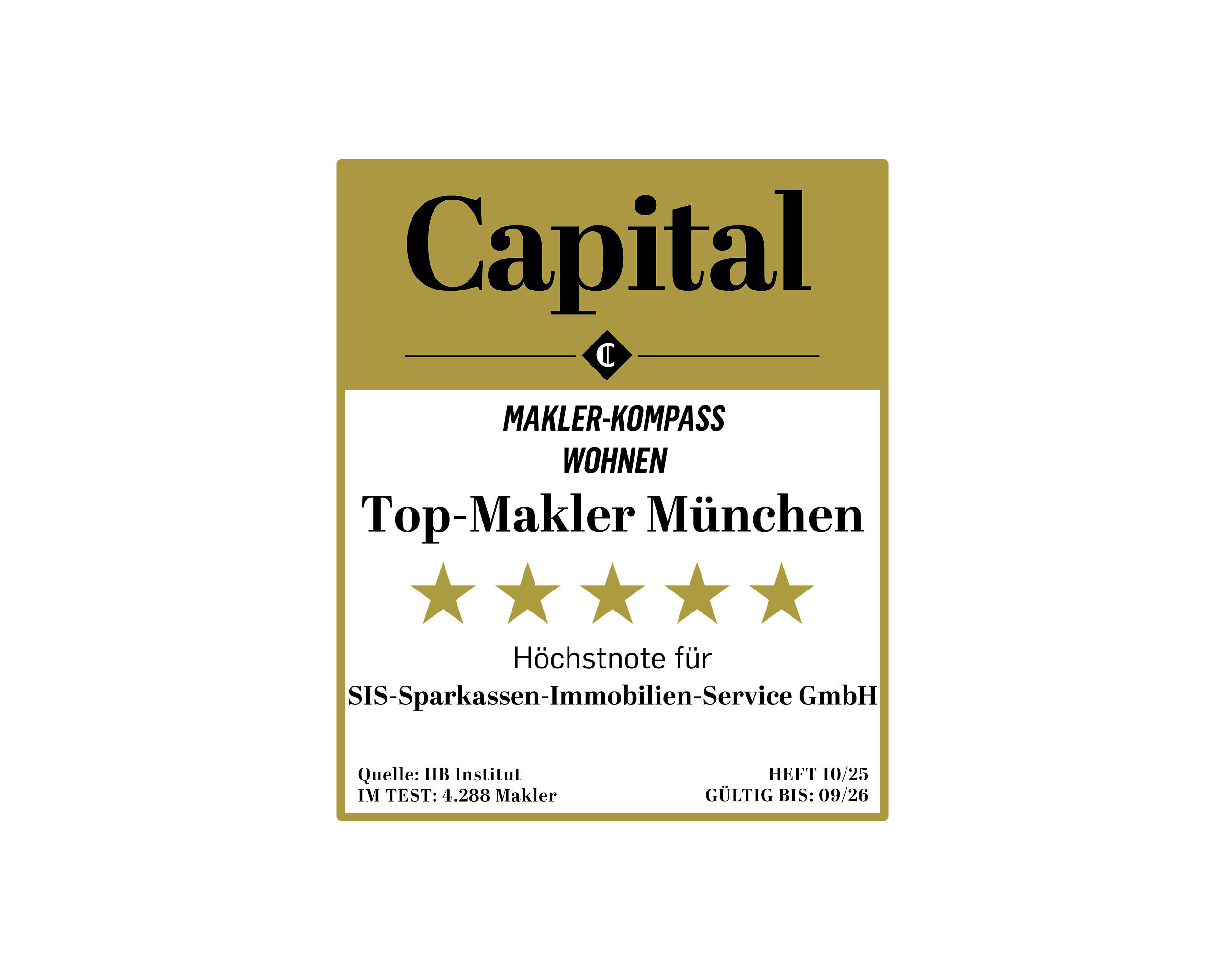 Auszeichnung Capital für Top-Makler